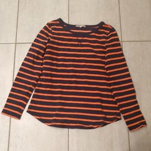 Long sleeved striped T-shirt